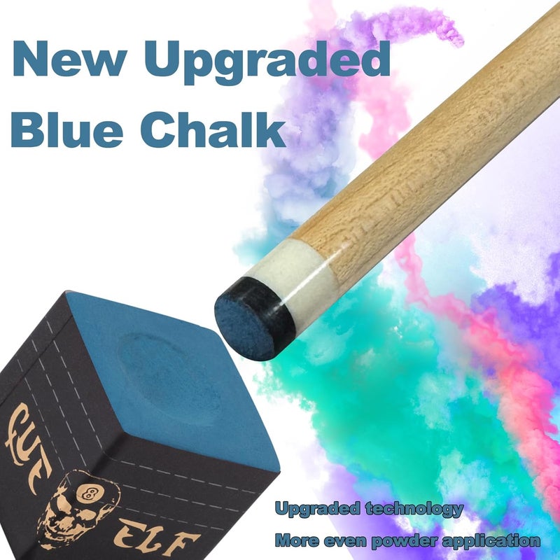 CUEELF Cube Pool Cue Chalk Technology Billiard Pool Stick Chalk for Professional Low Deflection, Durable, Reduces Miscues-1pc - Image 2